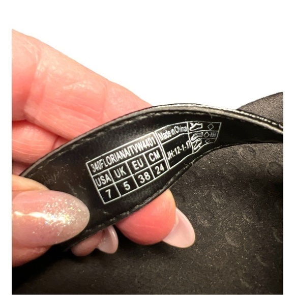 VIONIC Orthaheel Floriana Croco Black Jeweled Beaded Orthotic Flip Flops Size 7 - Picture 15 of 15